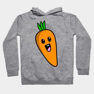 Cute Orange Carrot Healthy Vegetarian Vegan Food Option Hoodie